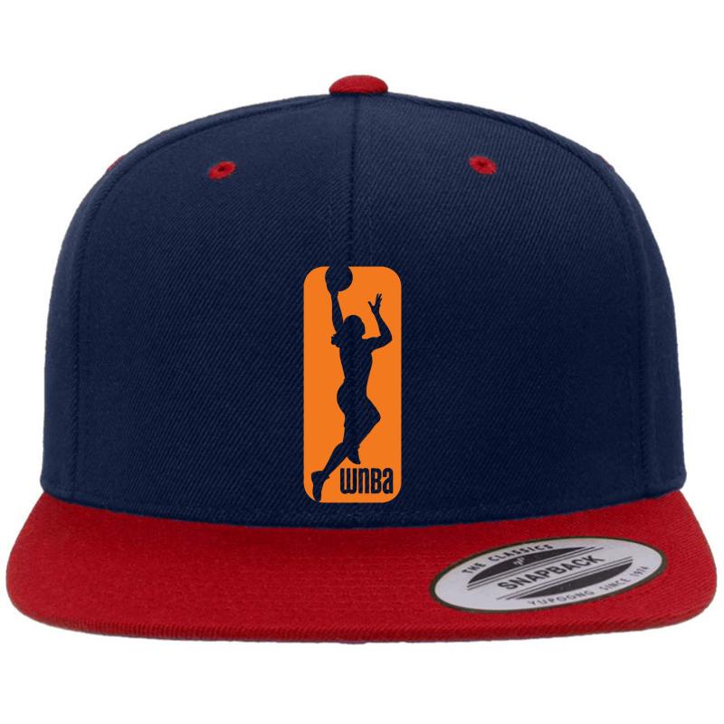 Wnba Basketball Logo  Premium Flat Bill Snapback Cap  Navy