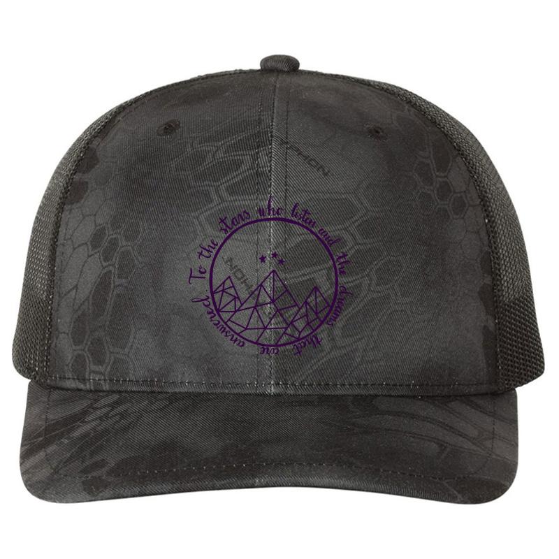 Acotar - To The Stars Who Listen Richardson Premium Trucker Snapback Cap  Kryptek Typhon Black