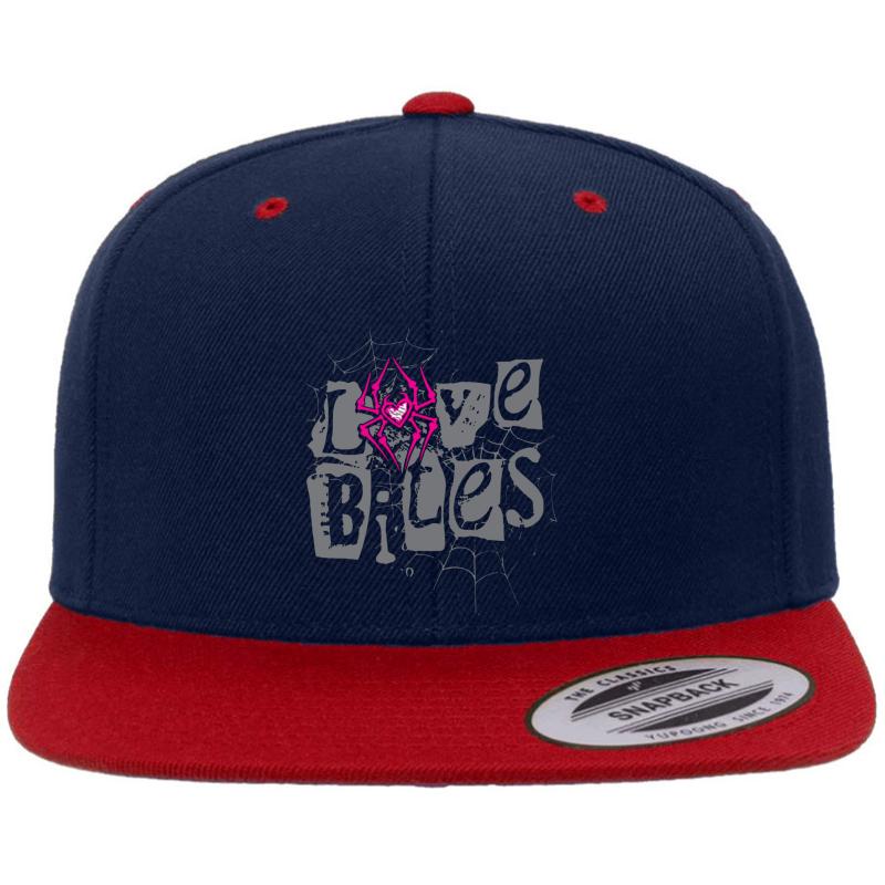 Aj Lee Love Bites Premium Flat Bill Snapback Cap  Navy