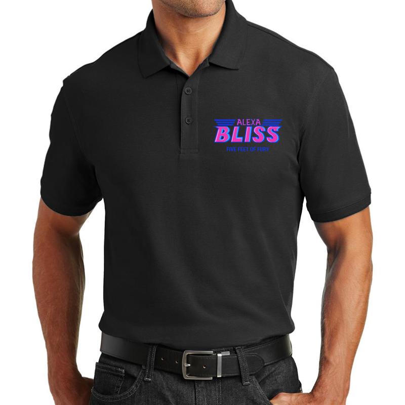 Alexa Bliss Five Feet Of Fury  Unisex Polo Jersey Sport Shirt Men Black