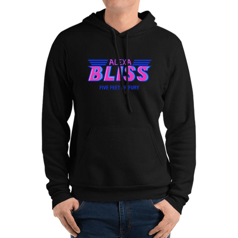 Alexa Bliss Five Feet Of Fury  Unisex Hooded Sweatshirt Men Black