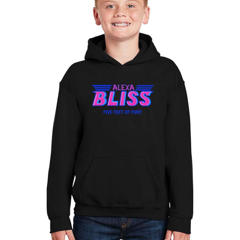 Alexa Bliss Five Feet Of Fury  Youth Hooded Sweatshirt Boy Black