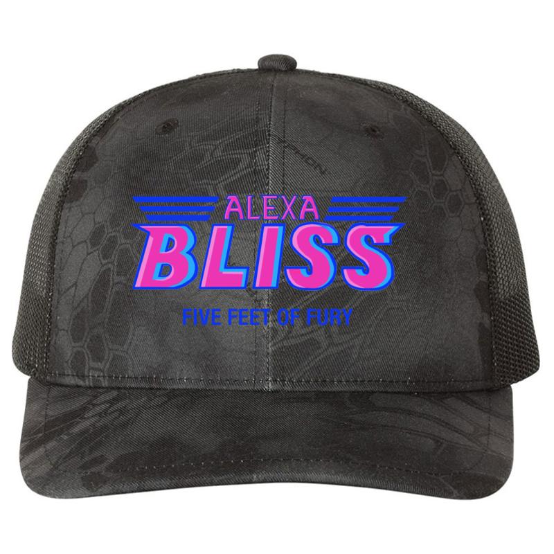 Alexa Bliss Five Feet Of Fury  Richardson Premium Trucker Snapback Cap  Kryptek Typhon Black