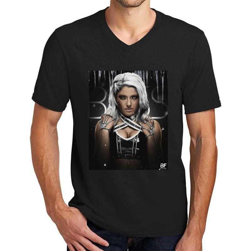 Alexa Bliss - Art Unisex V-Neck T-Shirt Men Black