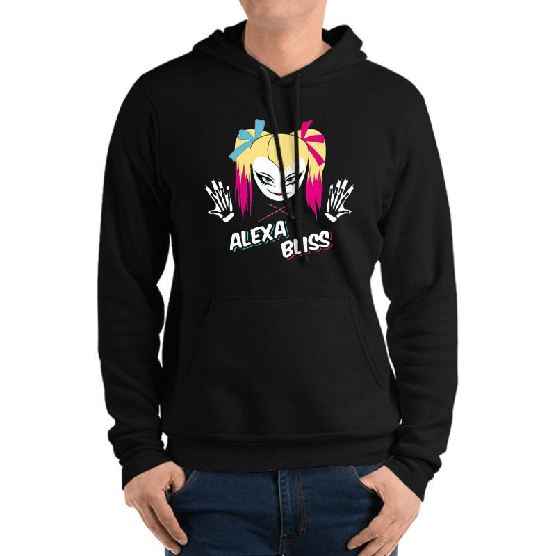 Alexa Bliss Unisex Hooded Sweatshirt Men Black