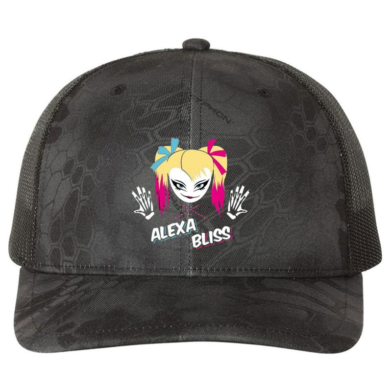 Alexa Bliss Richardson Premium Trucker Snapback Cap  Kryptek Typhon Black