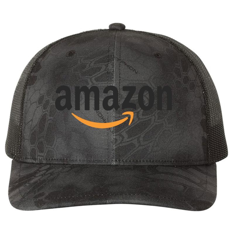 Amazon Logo Richardson Premium Trucker Snapback Cap  Kryptek Typhon Black