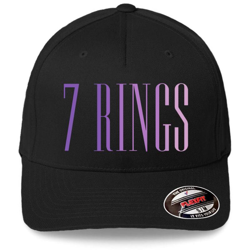 7 Rings - Ariana Grande Flexfit Baseball Cap  Black