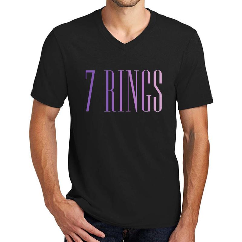 7 Rings - Ariana Grande Unisex V-Neck T-Shirt Men Black