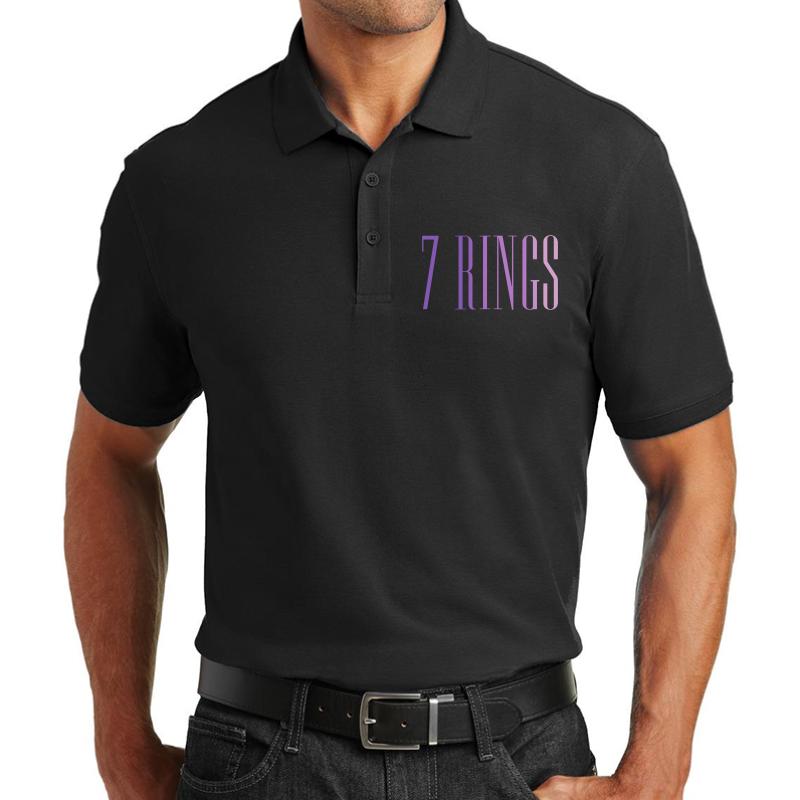 7 Rings - Ariana Grande Unisex Polo Jersey Sport Shirt Men Black