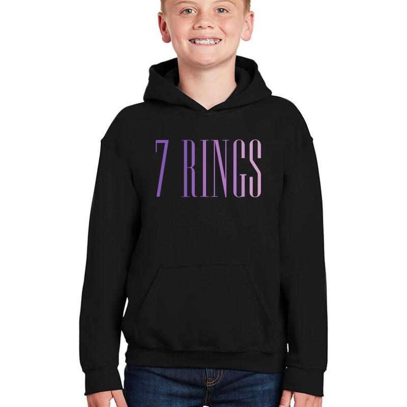 7 Rings - Ariana Grande Youth Hooded Sweatshirt Boy Black