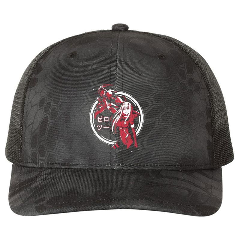 Zero Two - Strelitzia Darling In The Franxx Richardson Premium Trucker Snapback Cap  Kryptek Typhon Black