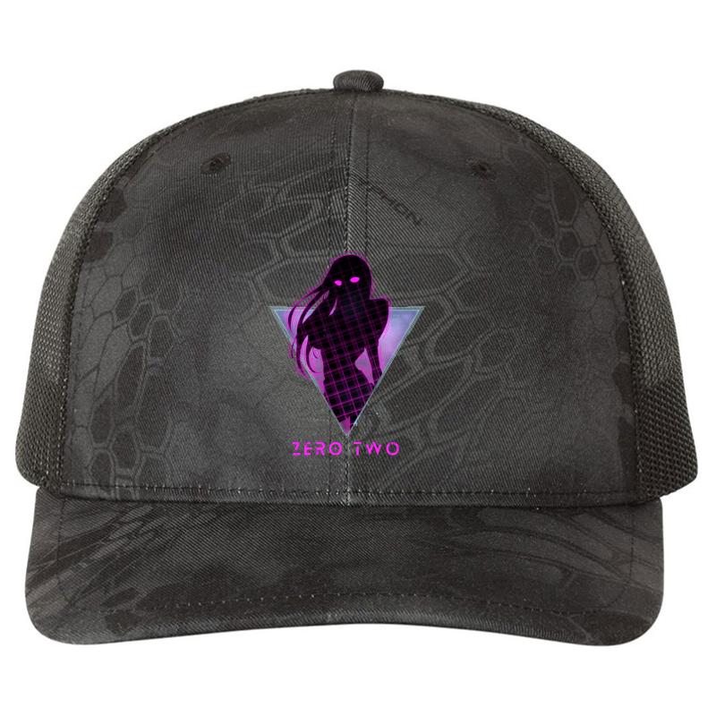 Zero Two - Future 80S Anime Darling In The Franxx Richardson Premium Trucker Snapback Cap  Kryptek Typhon Black