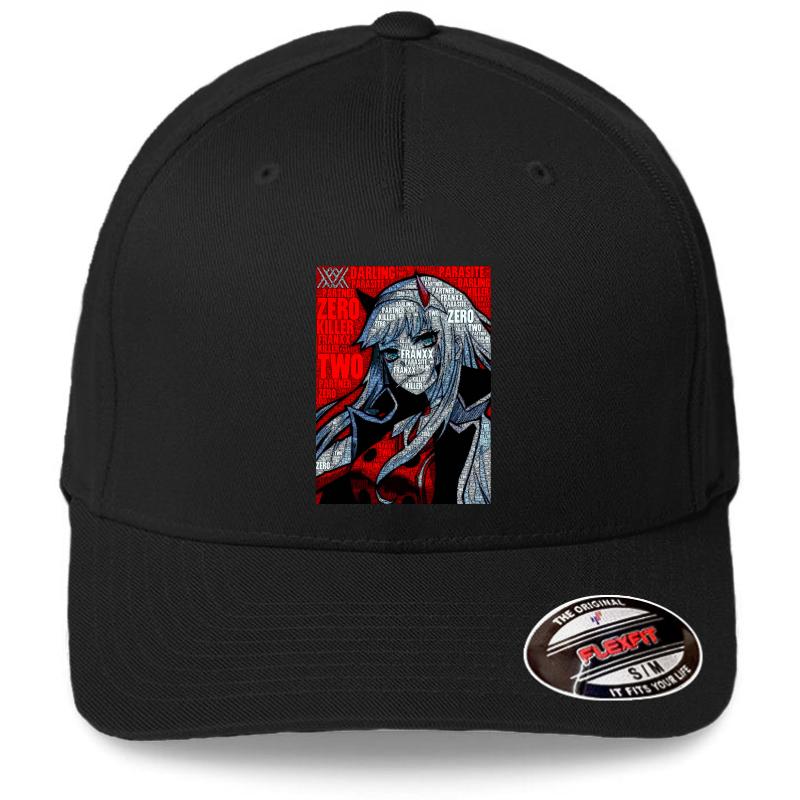 Zero Two 002 - Darling In The Franxx Flexfit Baseball Cap  Black