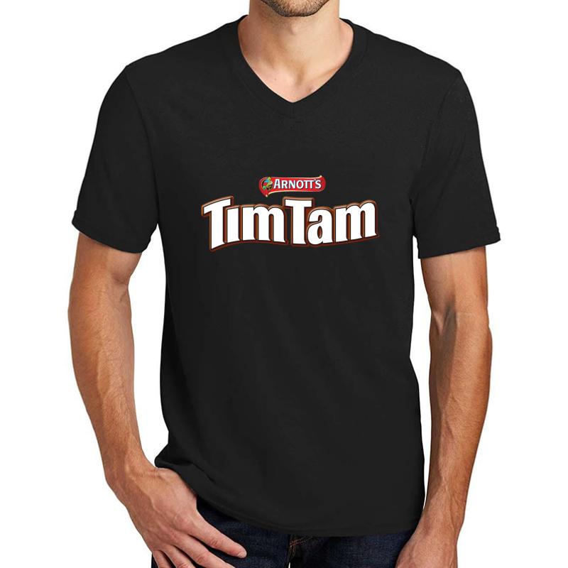 Tim Tam Unisex V-Neck T-Shirt Men Black