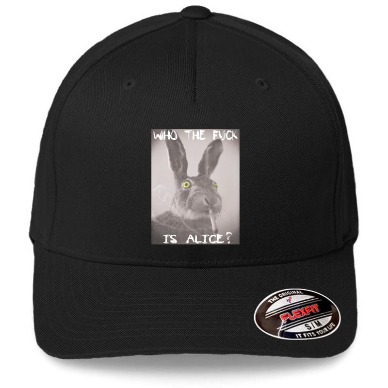 Who The F Ck Is Alice? Flexfit Baseball Cap  Black