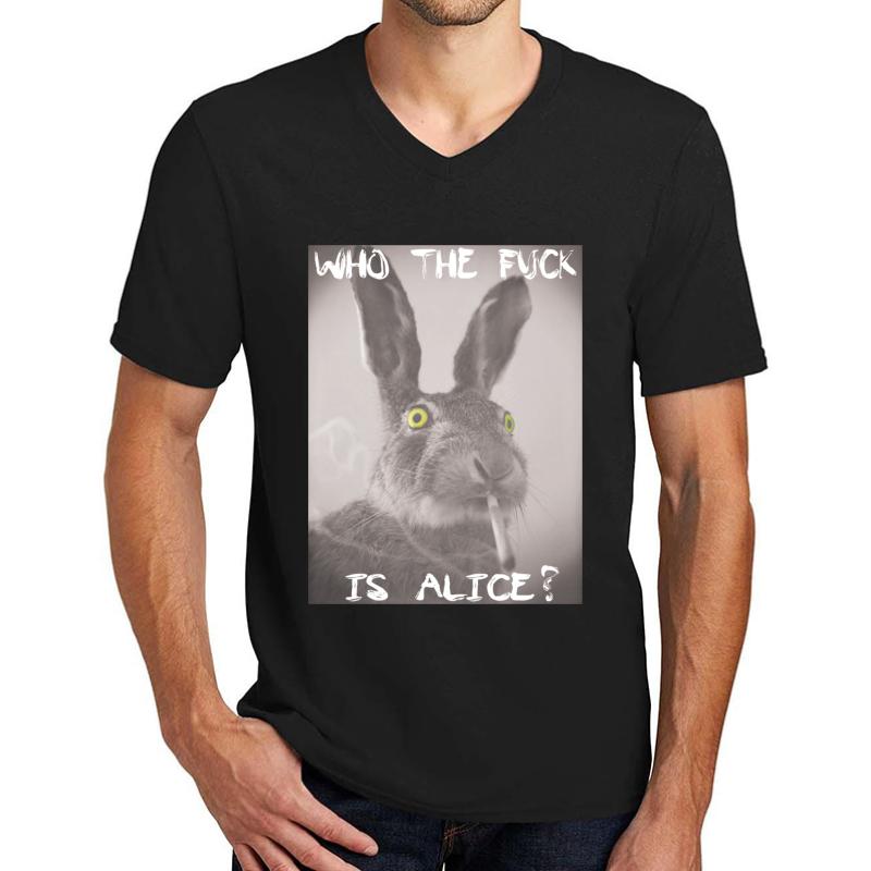 Who The F Ck Is Alice? Unisex V-Neck T-Shirt Men Black