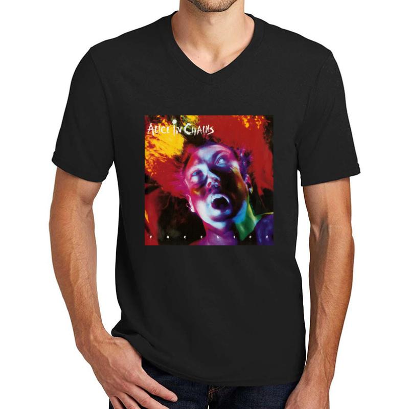 Alice In Chains - Facelift Unisex V-Neck T-Shirt Men Black