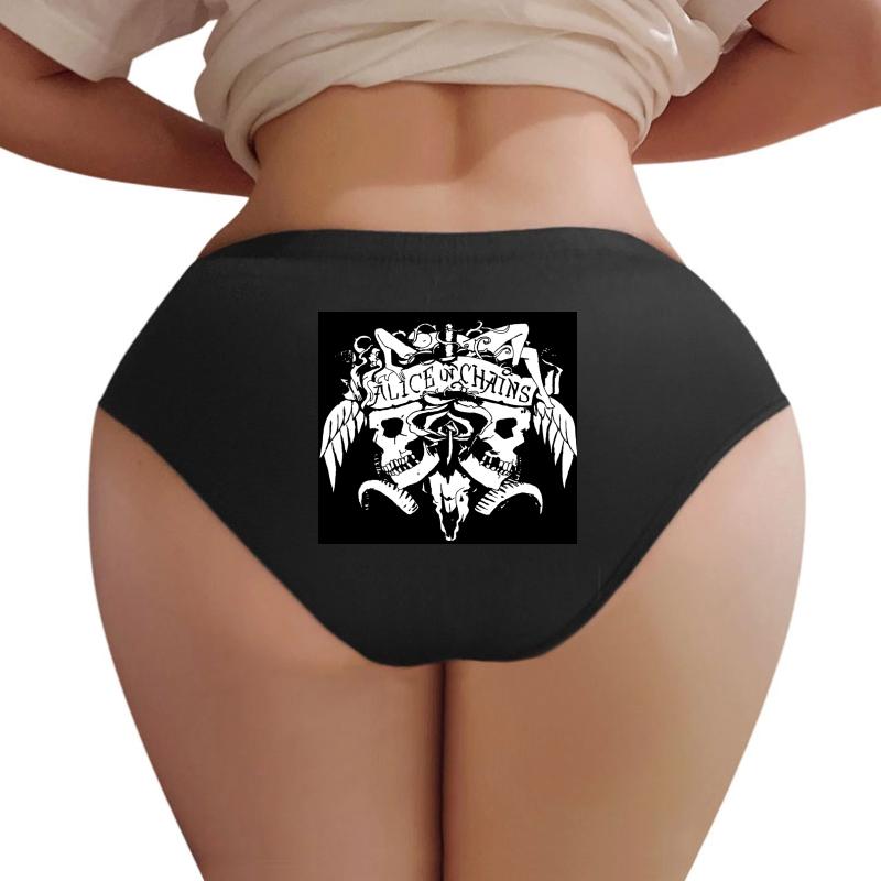 Alice In Chains Music Women Underwear Panties Women Black