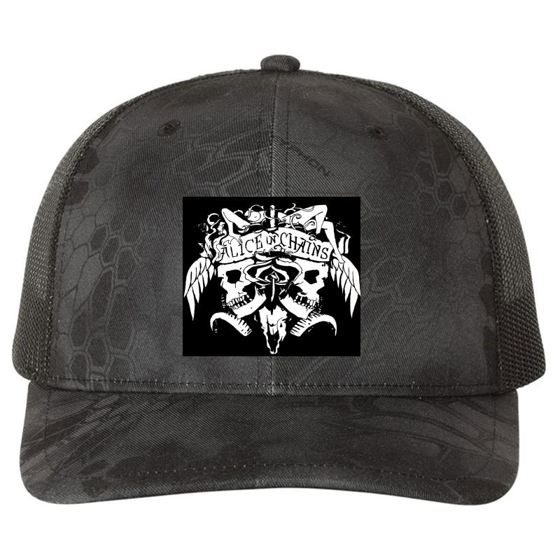 Alice In Chains Music Richardson Premium Trucker Snapback Cap  Kryptek Typhon Black