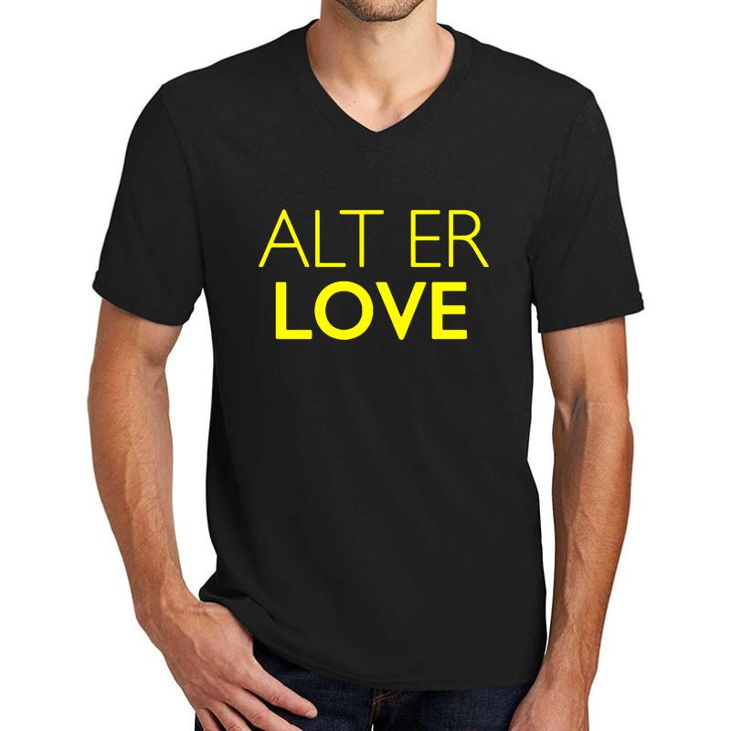 Alt Er Love - Skam Unisex V-Neck T-Shirt Men Black