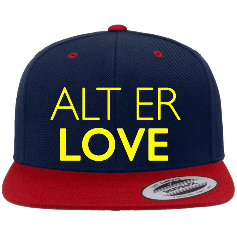 Alt Er Love - Skam Premium Flat Bill Snapback Cap  Navy