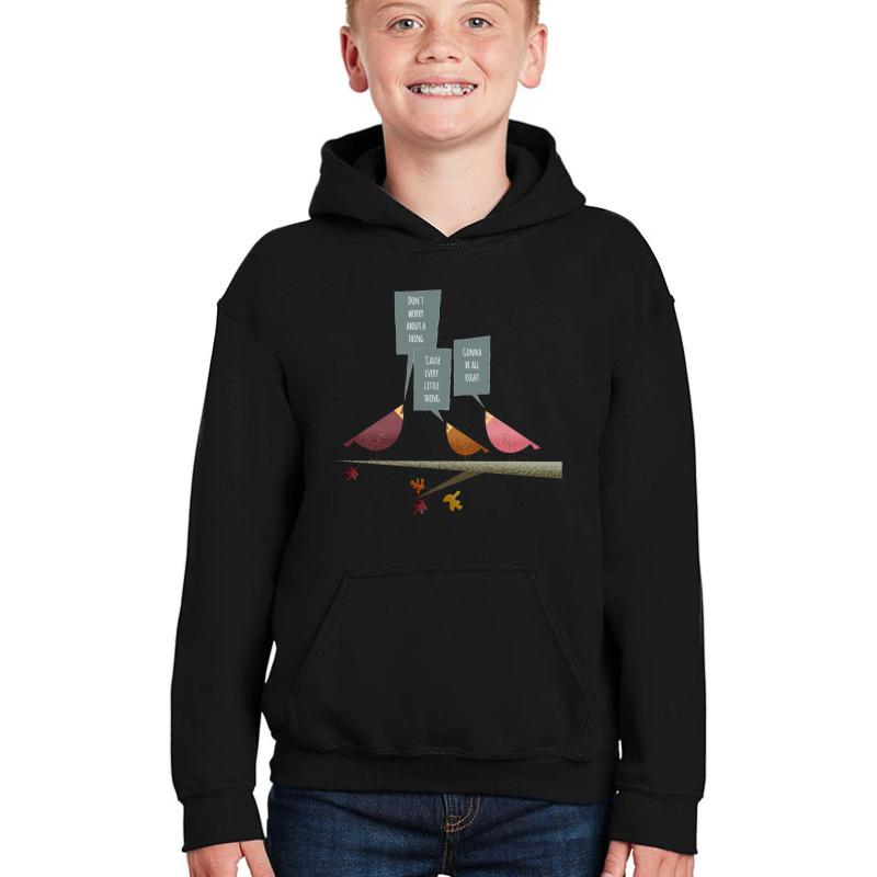 Three Little Birds Youth Hooded Sweatshirt Boy Black