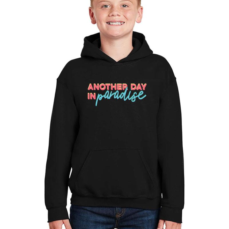 Another Day In Paradise Youth Hooded Sweatshirt Boy Black