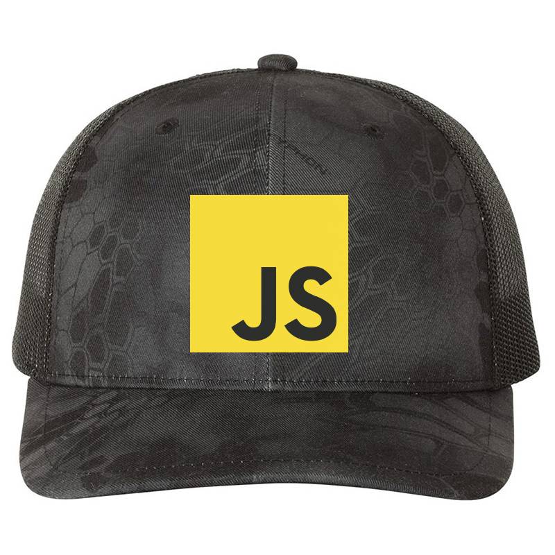Javascript Js Programming Language Logo Premium Flat Bill Snapback Caps
