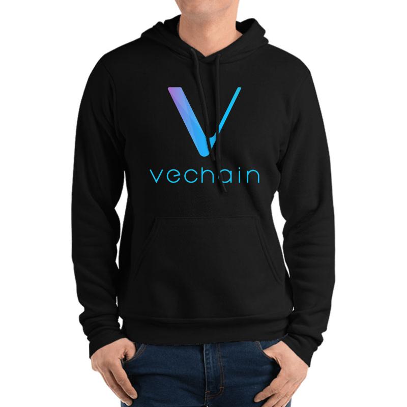 Vechain Unisex Hooded Sweatshirt Men Black