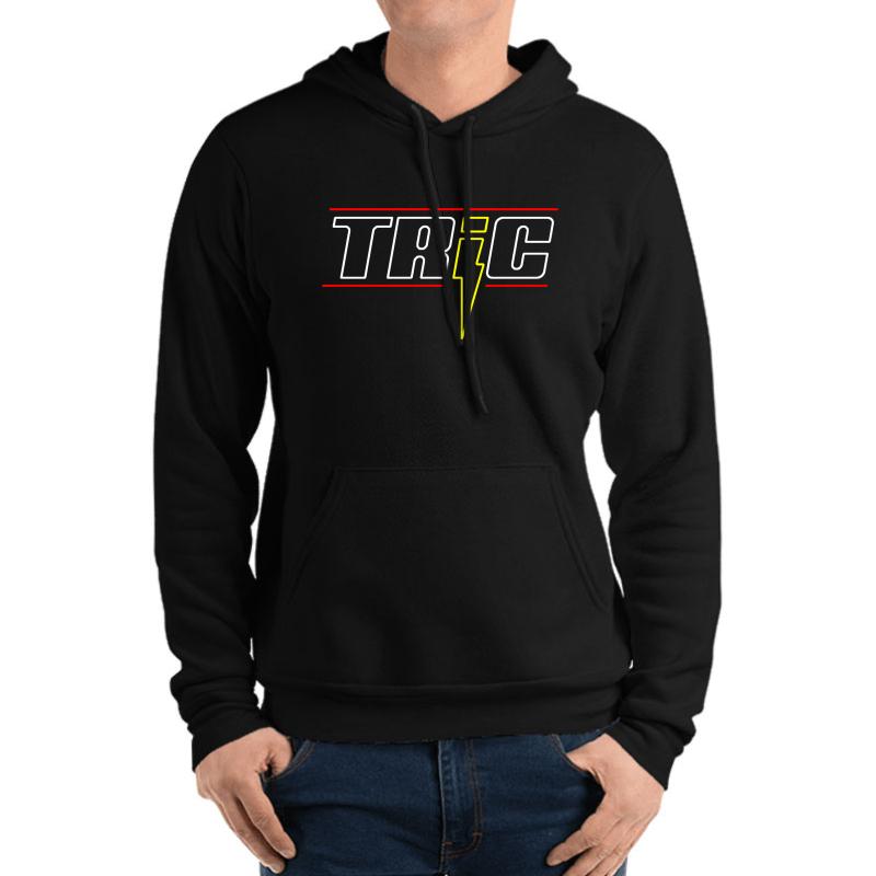 Tric Logo Unisex Hooded Sweatshirt Men Black