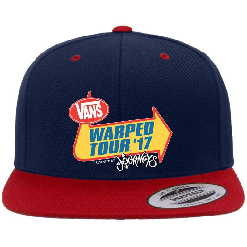 Warped Tour 2017 Premium Flat Bill Snapback Cap  Navy