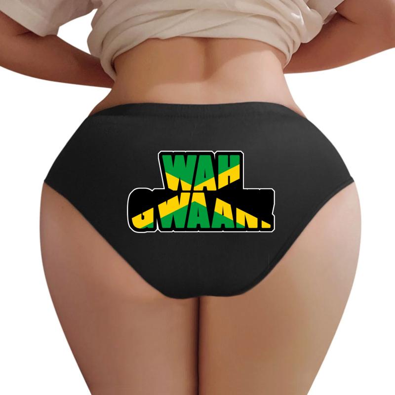 Wah Gwaan Shirt - Whats Up Whats Going On Gift Women Underwear Panties Women Black