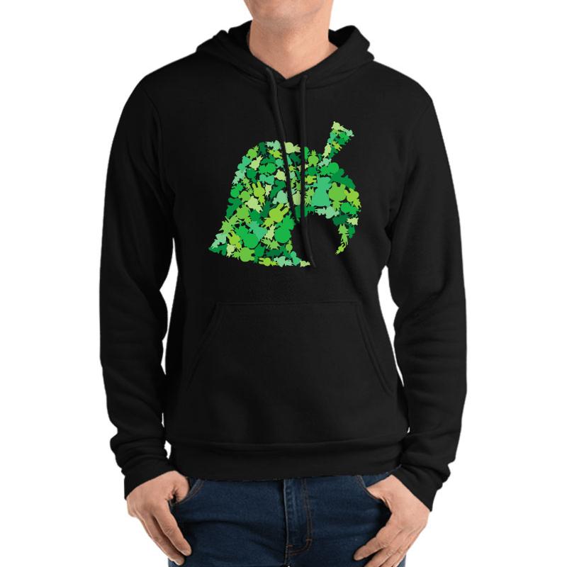 Animal Crossing New Leaf Unisex Hooded Sweatshirt Men Black