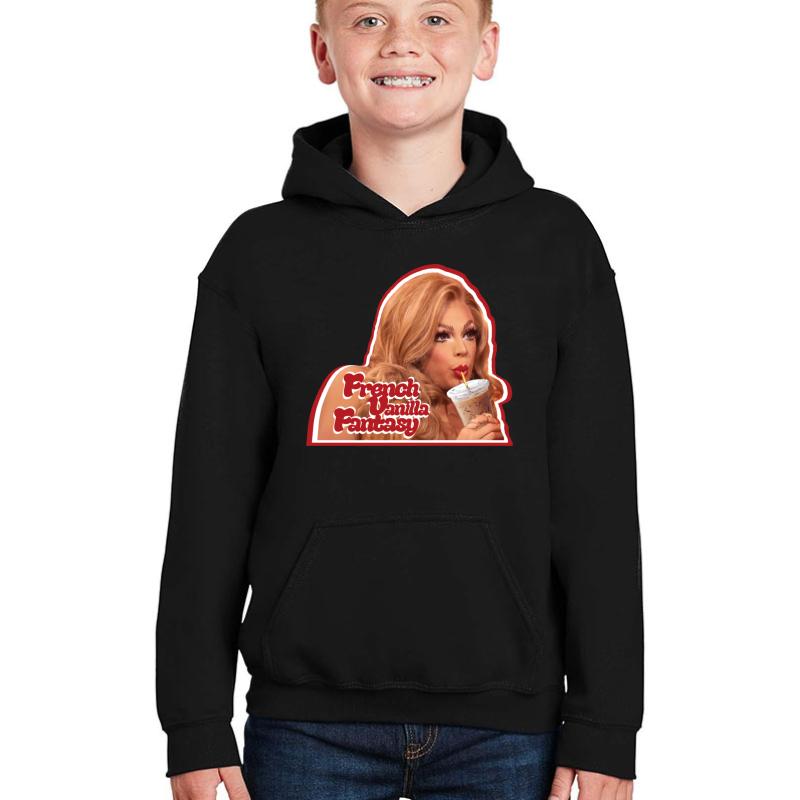 Valentina French Vanilla Fantasy Youth Hooded Sweatshirt Boy Black