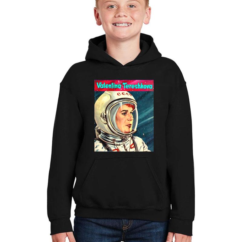 Valentina Tereshkova-Vostok 6 Youth Hooded Sweatshirt Boy Black