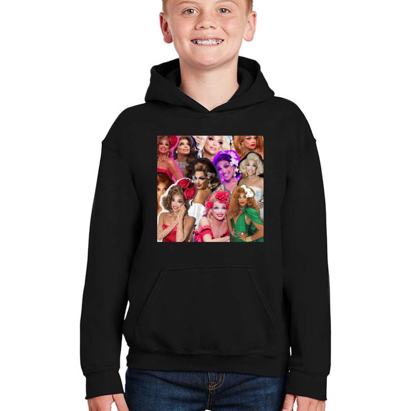 Valentina - Ru Paul's Drag Race Youth Hooded Sweatshirt Boy Black