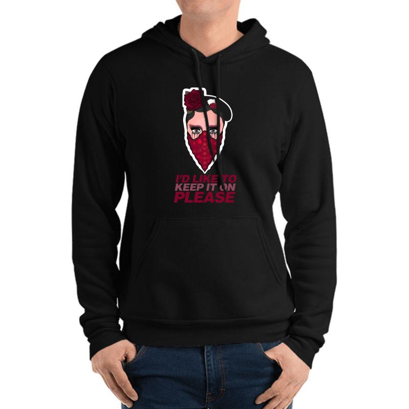 Unisex Hooded Sweatshirt Men Black