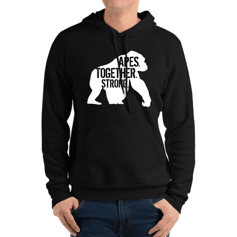 Apes. Together. Strong. Unisex Hooded Sweatshirt Men Black