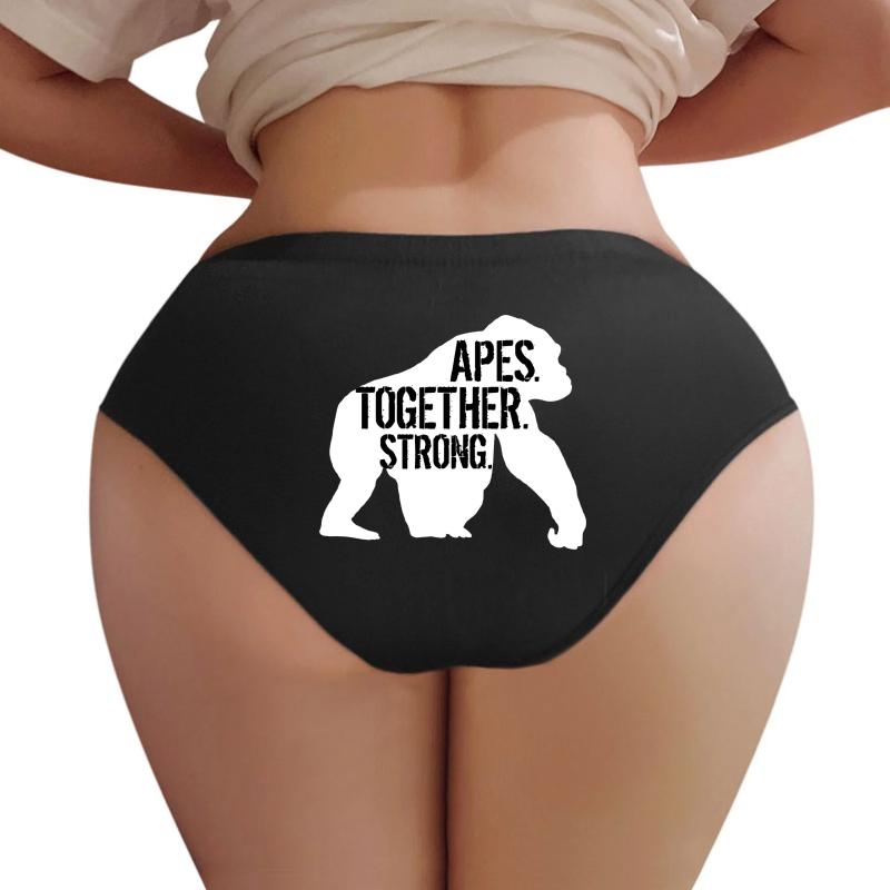 Apes. Together. Strong. Women Underwear Panties Women Black