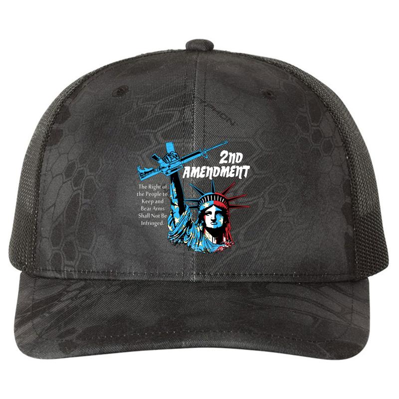 2Nd Amendment - Liberty Richardson Premium Trucker Snapback Cap  Kryptek Typhon Black