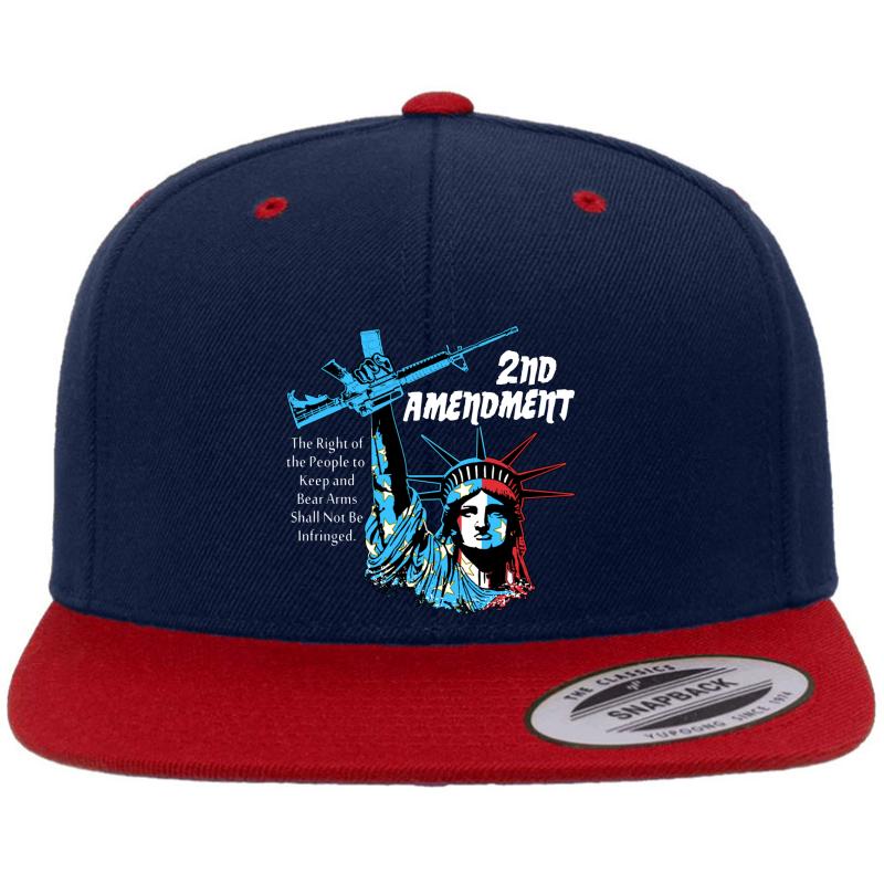 2Nd Amendment - Liberty Premium Flat Bill Snapback Cap  Navy