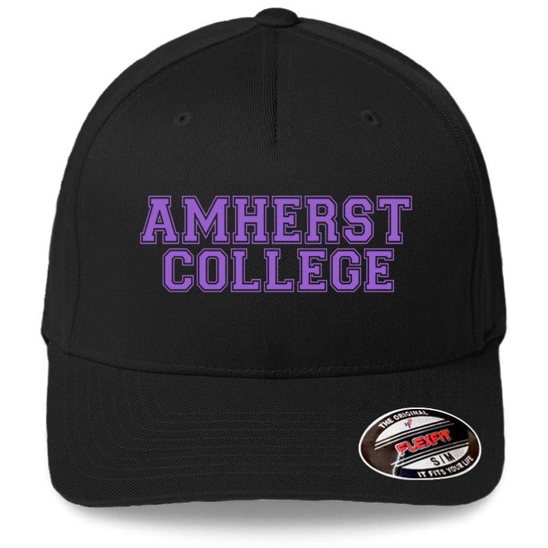 Amherst College Flexfit Baseball Cap  Black