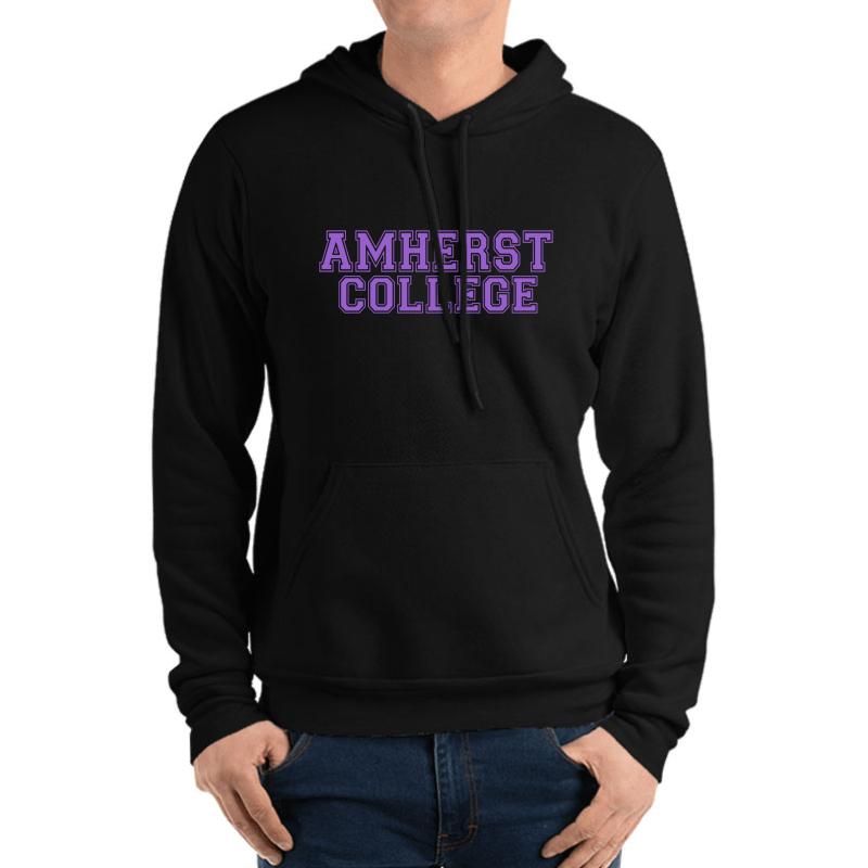 Amherst College Unisex Hooded Sweatshirt Men Black