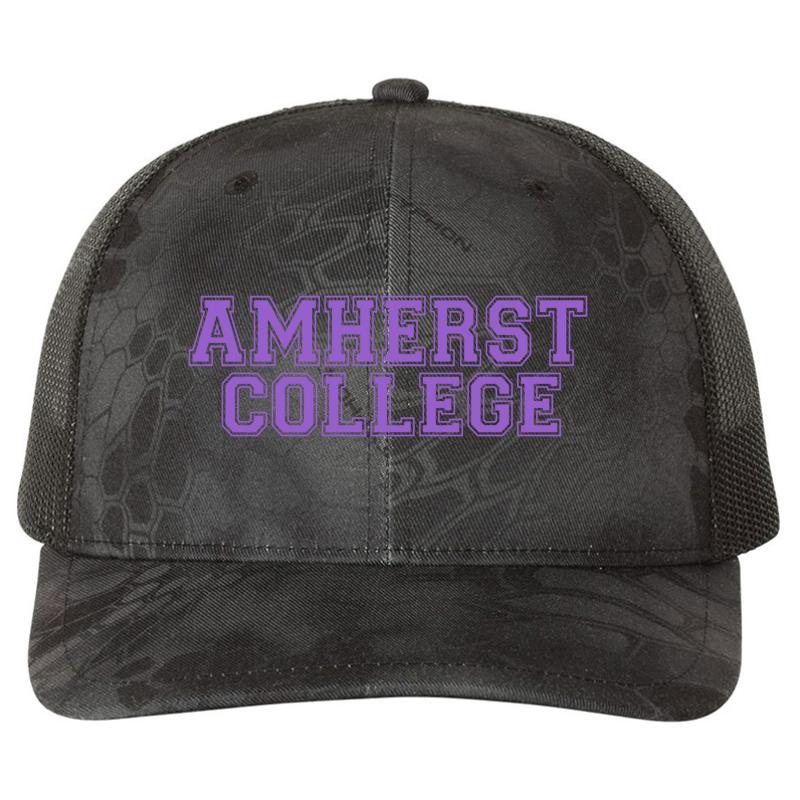 Amherst College Richardson Premium Trucker Snapback Cap  Kryptek Typhon Black