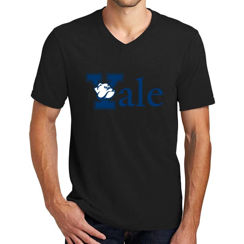 Yale University Unisex V-Neck T-Shirt Men Black