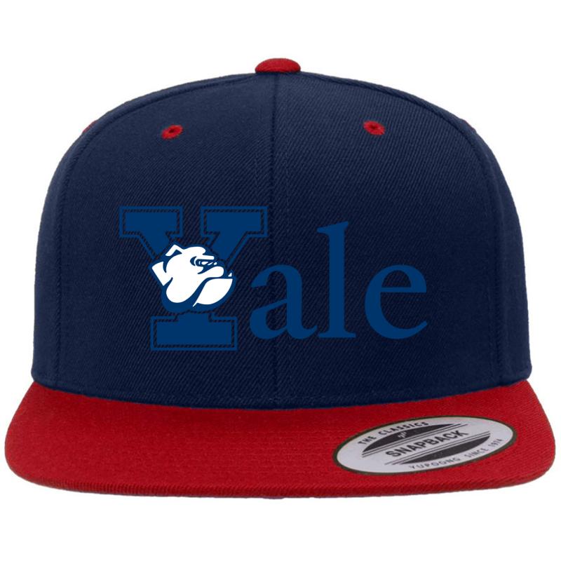 Yale University Premium Flat Bill Snapback Cap  Navy