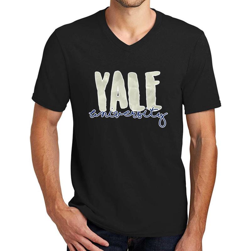 Yale University Unisex V-Neck T-Shirt Men Black