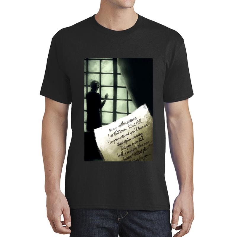 Waiting For You... Silent Hill 2  Unisex T-Shirt Men Black