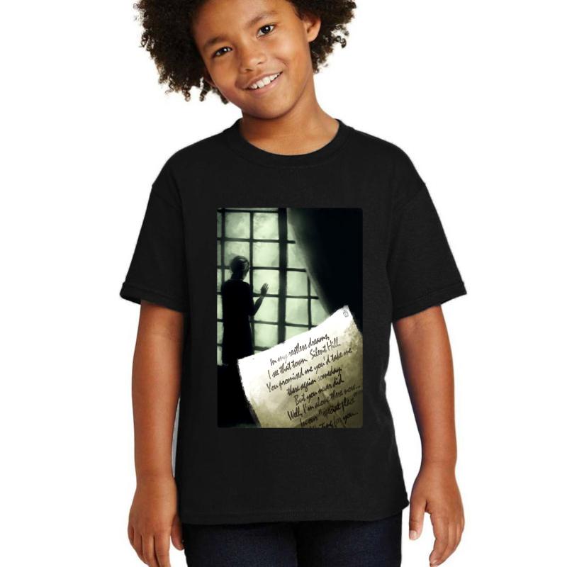 Waiting For You... Silent Hill 2  Youth T-Shirt Boy Black